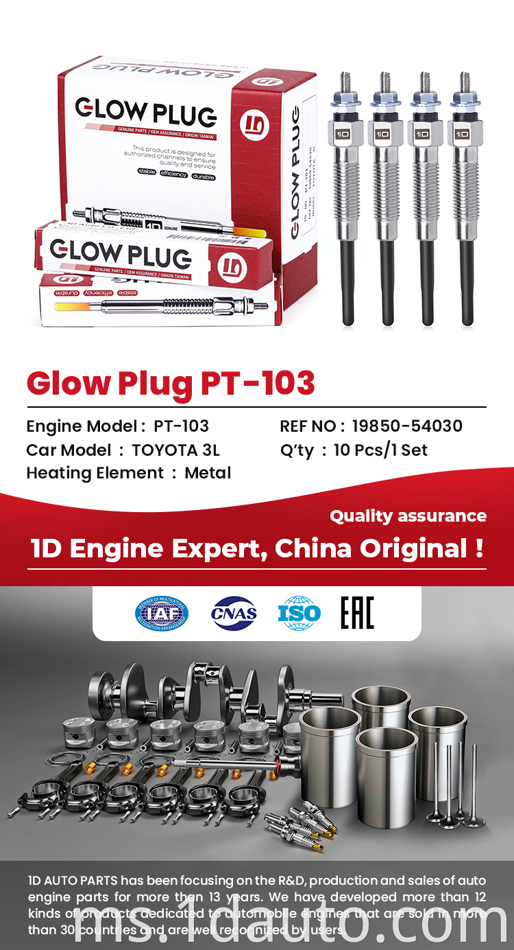 Diesel Engines Glow plug for Toyota PT-103